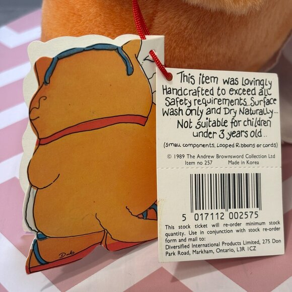 NWT Vintage 1989 Andrew Brownsword "Hot Cat" Plush Toy - Picture 10 of 10